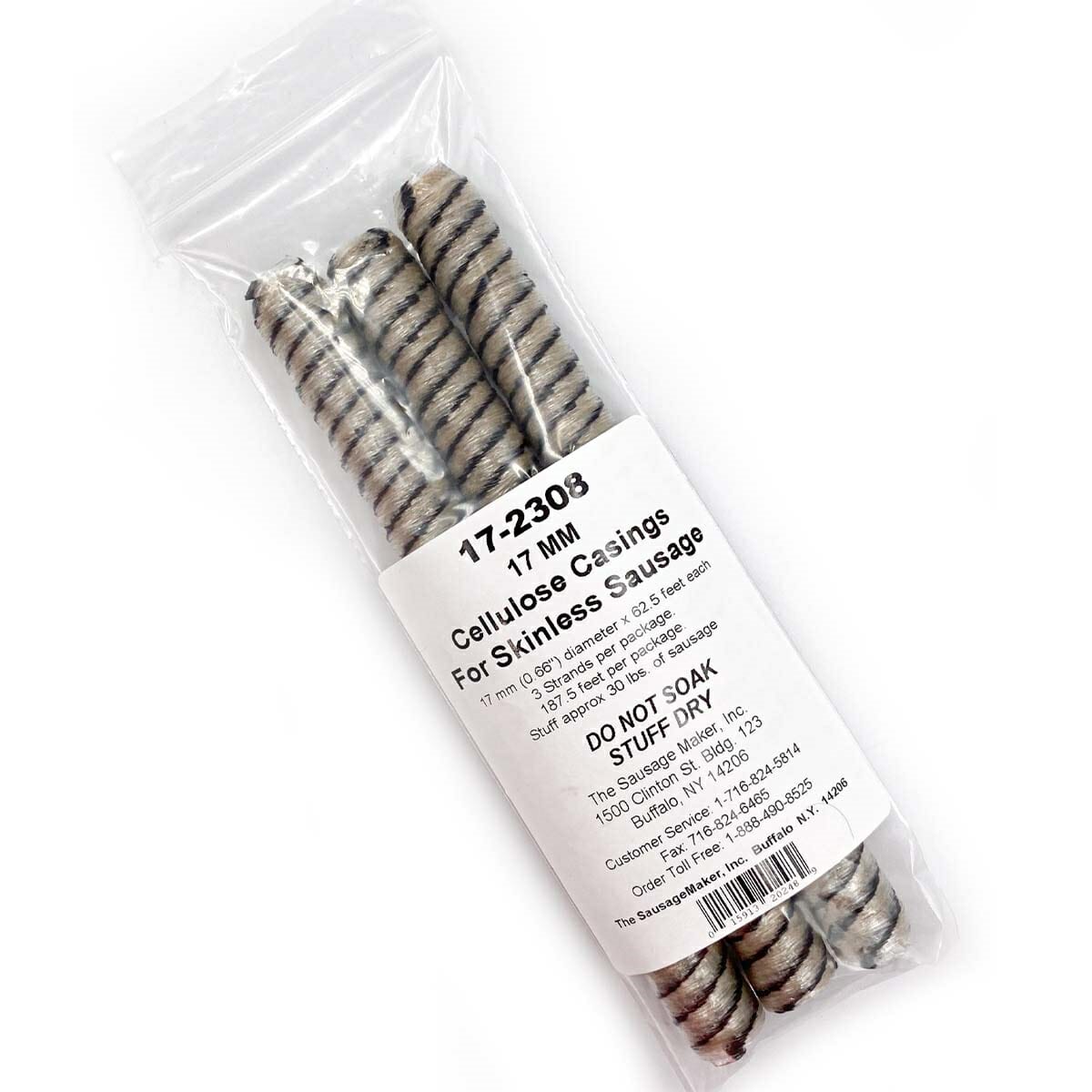 Cellulose Casings 17mm - Black Stripe – The Sausage Maker
