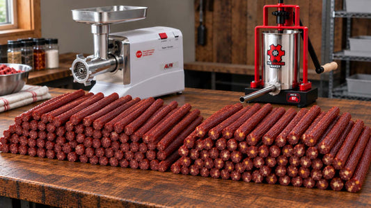 Homemade venison snack sticks