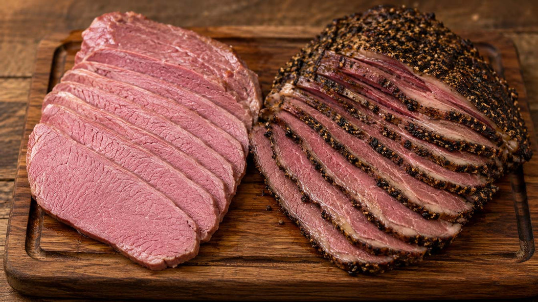 Rustic corned beef vs. pepper crusted pastrami