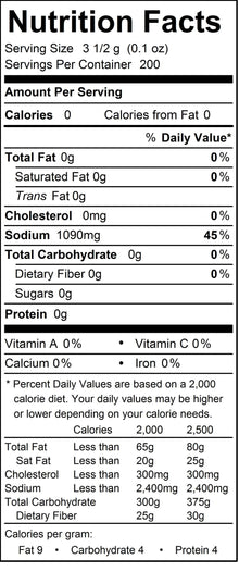 White_Fresh_Polish_Sausage_Seasoning_1lb_4oz;12-1222_Nutrition_Label