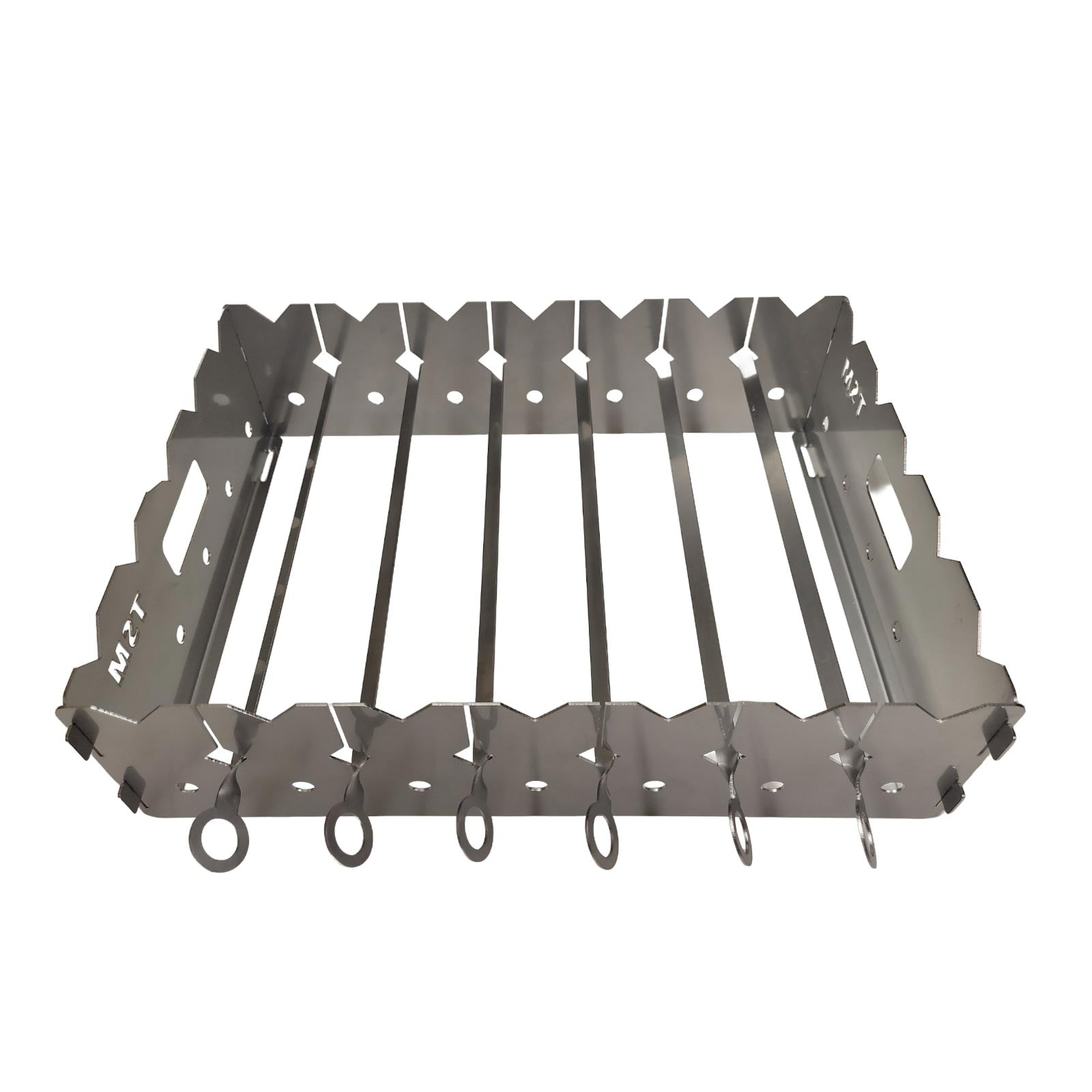 tsm-shashlik-holder-with-skewers;kabobholder-with-skewers-infographic;14x11x4-in-stainless-steel-shishkabob-holder-with-six-skewers;stainless-steel-skewer-infographic;6-piece-Skewer-Set