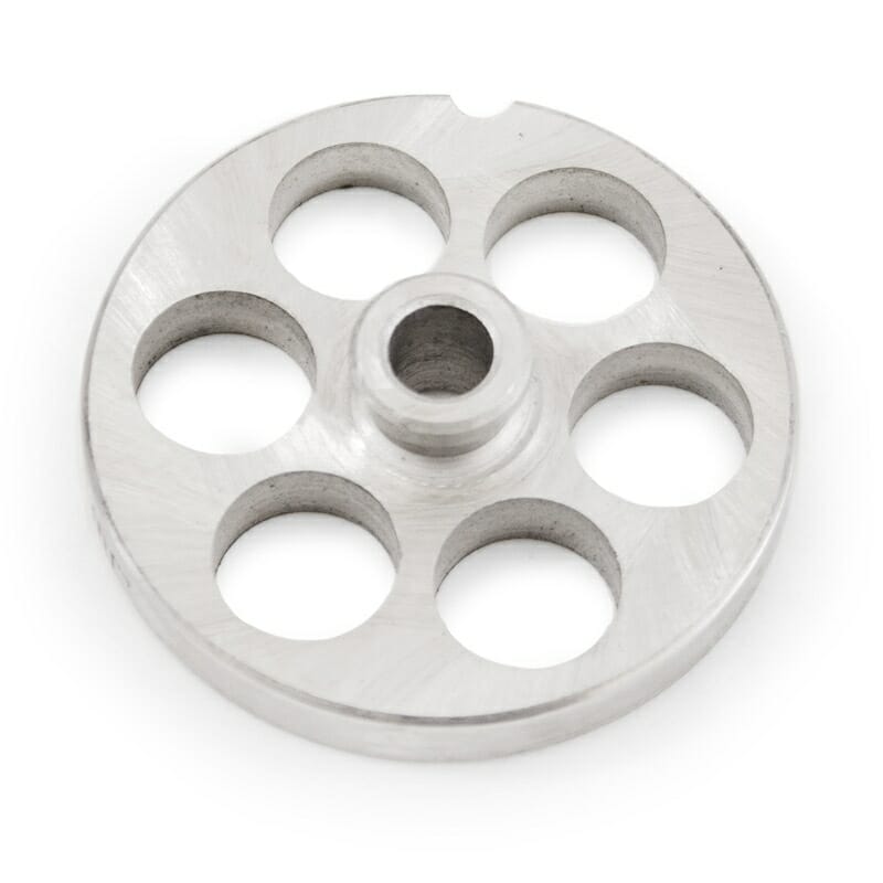 #10/12_Stainless_Steel_3/4"_Grinder_Plate_with_Hub