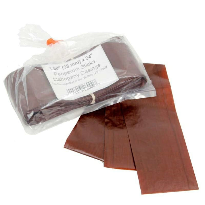 Buy Mahogany Fibrous Pepperoni Casings 38mm | The Sausage Maker – The ...