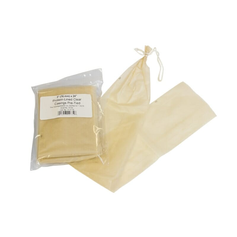 Pre-tied_Clear_Fibrous_Protein-Lined_Casings_76mm