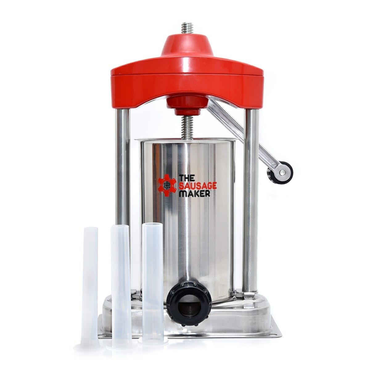 5-lb-sausage-stuffer-hog-casing-and-bratwurst-seasoning-kit;5_lb._Heavy_Duty_Sausage_Stuffer;Bratwurst-sausage-seasoning-1-lb-4-oz-pack;Hog-Casing-Home-Pack-Packaging-Front