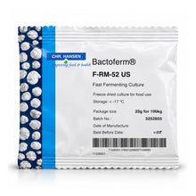 A single sealed product pouch for Chr. Hansen Bactoferm F-RM-52 US fast fermenting culture.