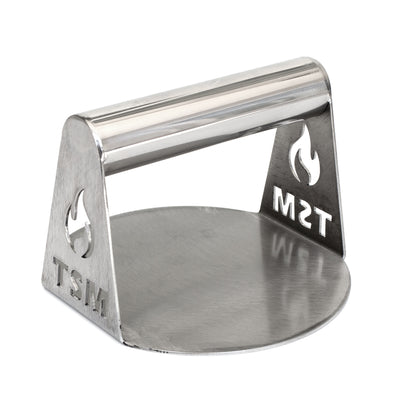 sausage-maker-burger-press;pressing-meat-patty-with-the-tsm-burger-press