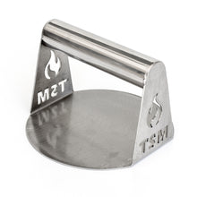 sausage-maker-burger-press;pressing-meat-patty-with-the-tsm-burger-press