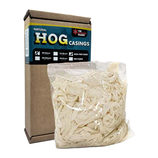 Butcher-Pack-Hog-Casing-Main-Img-1;Butcher-Pack-Hog-Casing-Inside-Packaging;Butcher-Pack-Hog-Casing-Label-Description;Comparison_of_The_Sausage_Maker's_hog_casing_vs._competitors