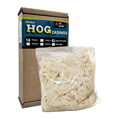 Butcher-Pack-Hog-Casing-Main-Img-1;Butcher-Pack-Hog-Casing-Inside-Packaging;Butcher-Pack-Hog-Casing-Label-Description;Comparison_of_The_Sausage_Maker's_hog_casing_vs._competitors