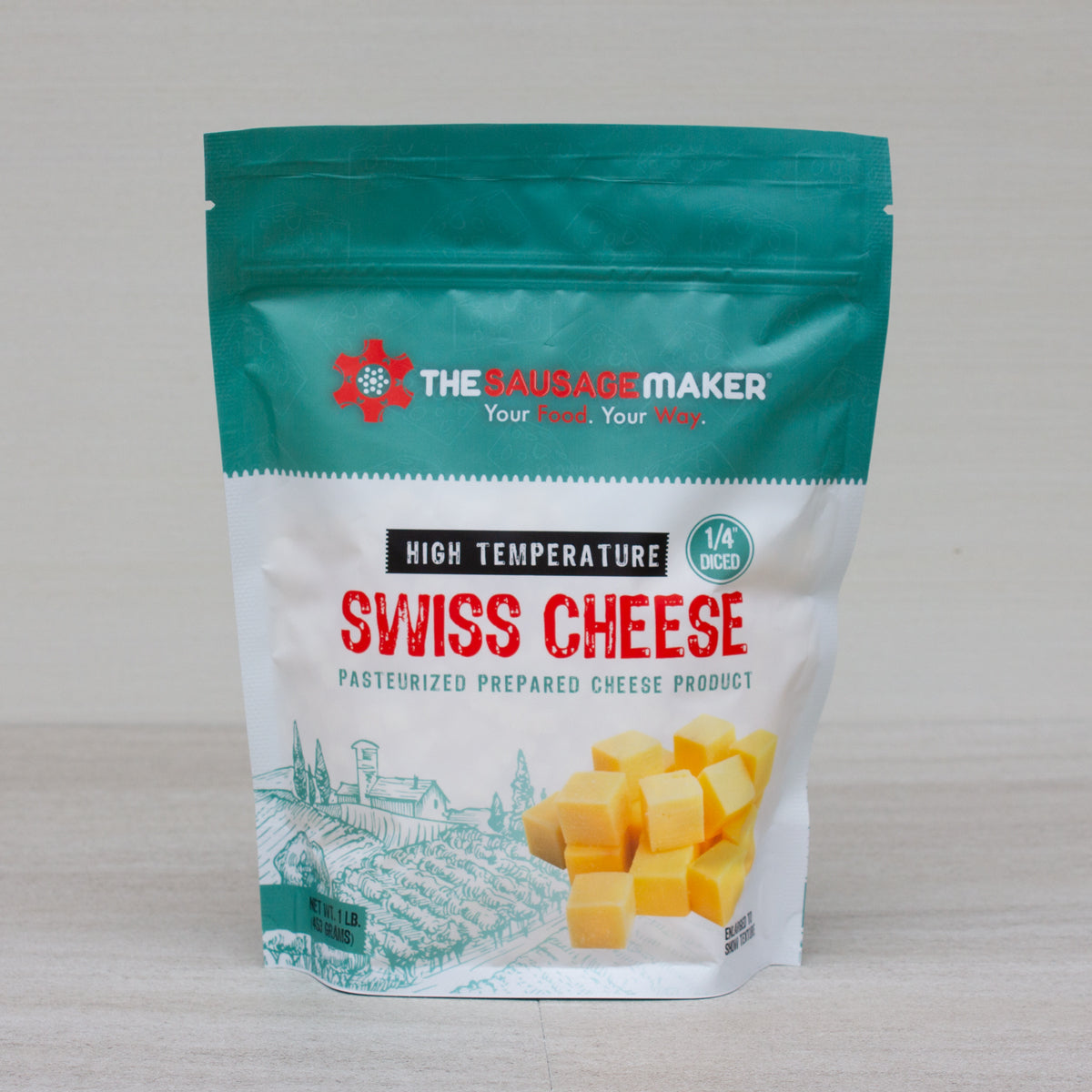 High Temp Swiss Cheese 1 lb – The Sausage Maker