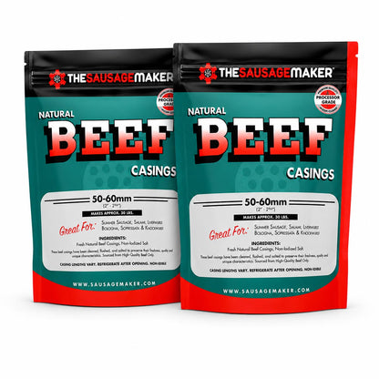 Natural beef casings home pack two pack
