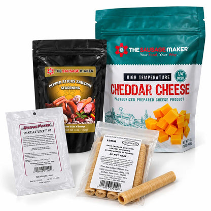 Cheddar Peppered Snack Stick Kit