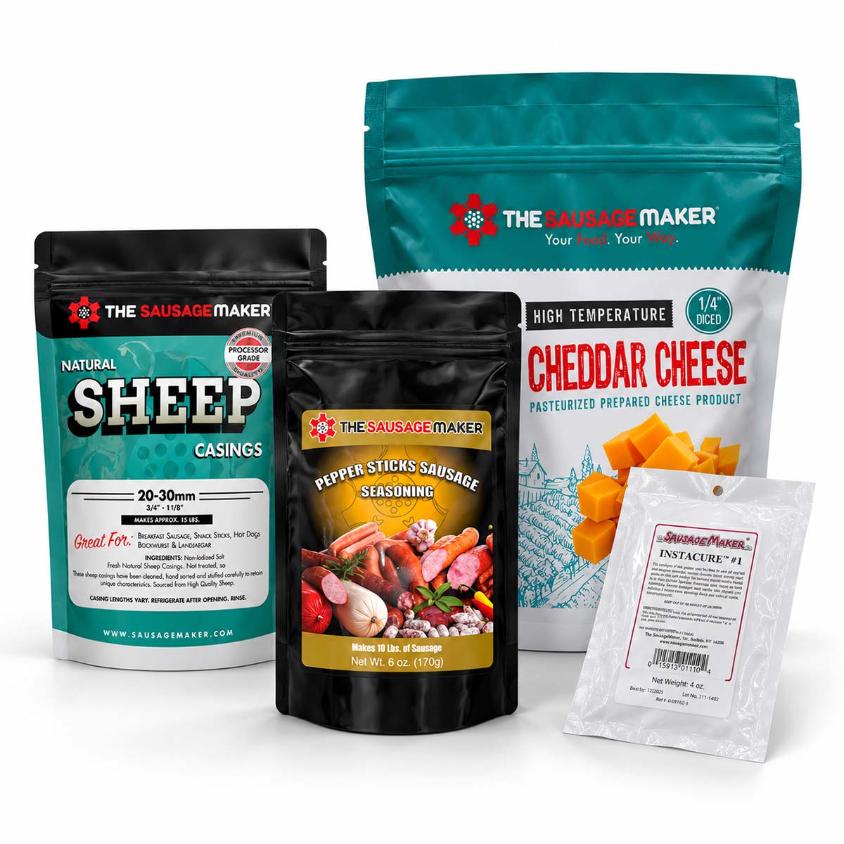 Cheddar Peppered Snack Stick Kit