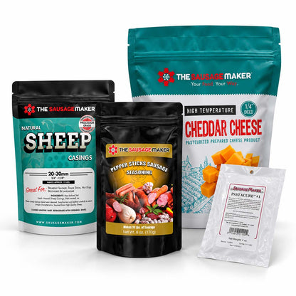 Cheddar Peppered Snack Stick Kit